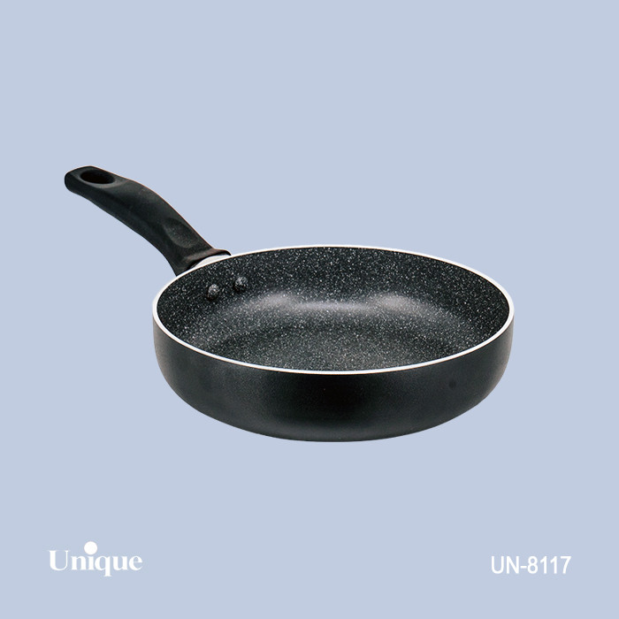 تابه تک سایز 20 برند یونیک Unique کد UN-8117 گرانیتی رنگ مشکی دسته باکالیتی