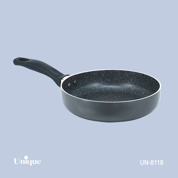 تابه تک سایز 20 برند یونیک Unique کد UN-8118 گرانیتی رنگ طوسی تیره دسته باکالیتی