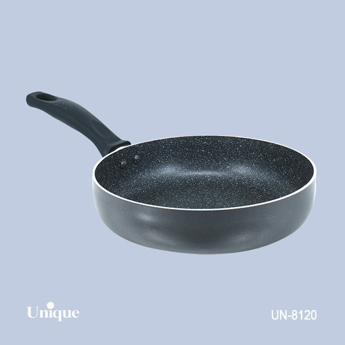 تابه تک سایز 24 برند یونیک Unique کد UN-8120 گرانیتی رنگ طوسی تیره دسته باکالیتی