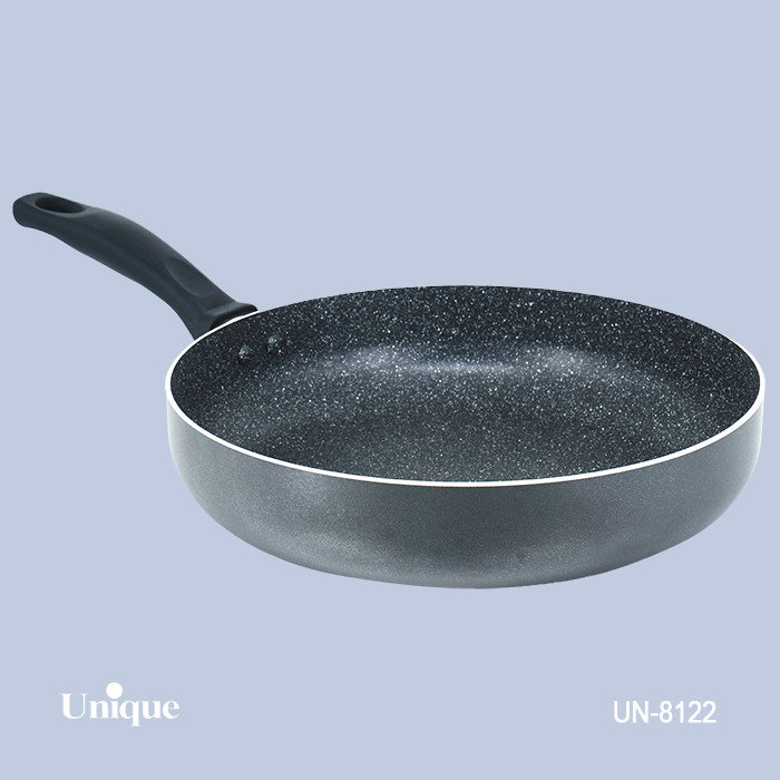 تابه تک سایز 28 برند یونیک Unique کد UN-8122 گرانیتی رنگ طوسی تیره دسته باکالیتی