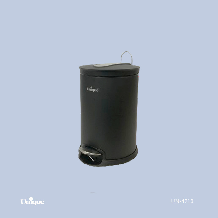 سطل زباله 5 لیتر برند یونیک Unique کد UN-4210 رنگ مشکی