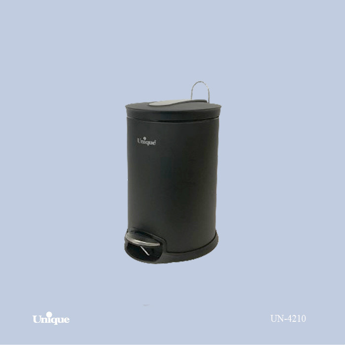 سطل زباله 5 لیتر برند یونیک Unique کد UN-4210 رنگ مشکی