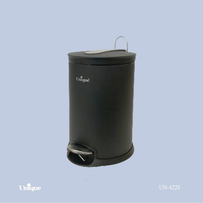 سطل زباله 12 لیتر برند یونیک Unique کد UN-4220 رنگ مشکی