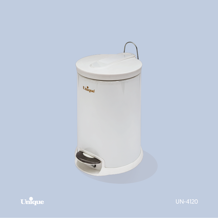 سطل زباله 12 لیتر برند یونیک Unique کد UN-4120 رنگ سفید