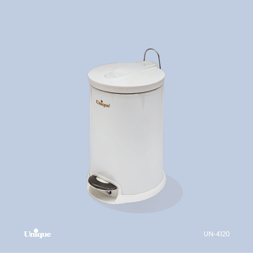 سطل زباله 12 لیتر برند یونیک Unique کد UN-4120 رنگ سفید