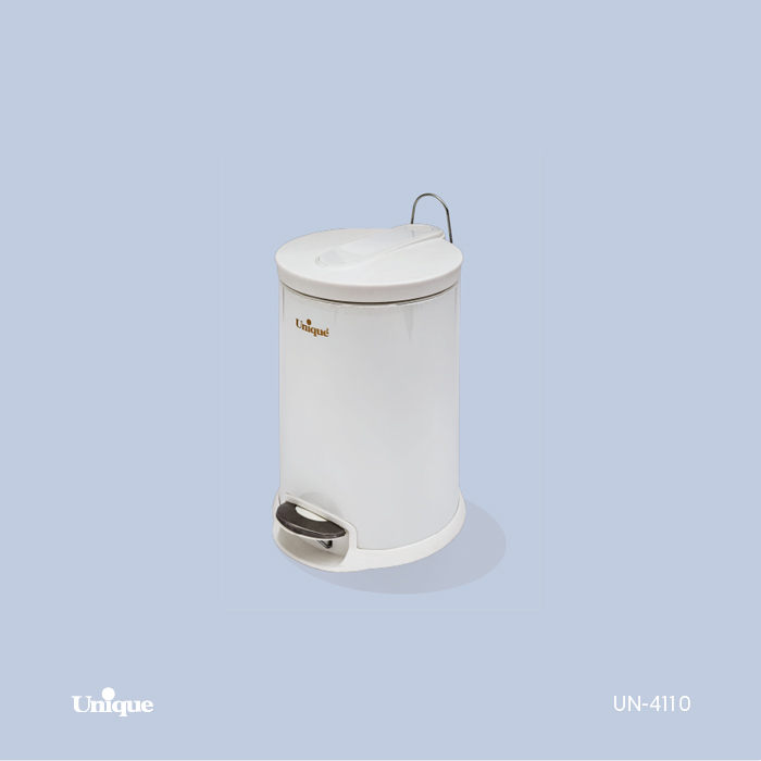 سطل زباله 5 لیتر برند یونیک Unique کد UN-4110 رنگ سفید