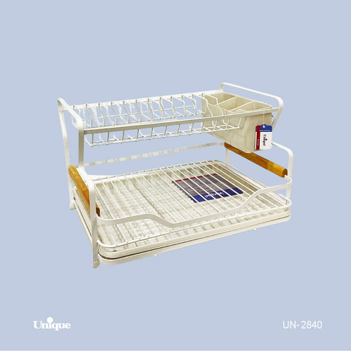 جاظرفی آبچکان 2 طبقه برند یونیک Unique کد UN-2840 سفید رنگ