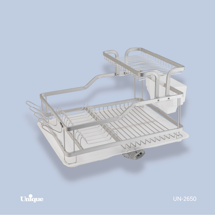 جاظرفی آبچکان 2 طبقه برند یونیک Unique کد UNA-2650 جنس آلومینیومی