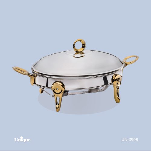 سوفله بیضی بزرگ برند یونیک Unique کد UN-3908 مدل نگین دار طلایی
