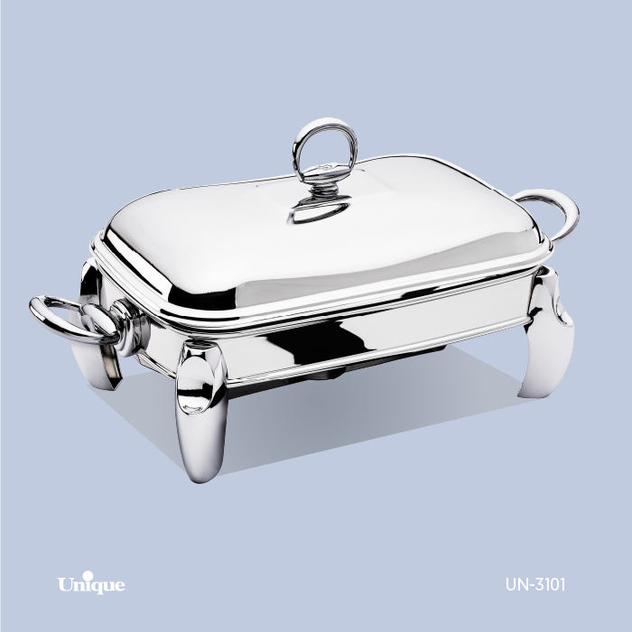 سوفله مستطیل بزرگ برند یونیک Unique کد UN-3101 مدل پافیلی کروم