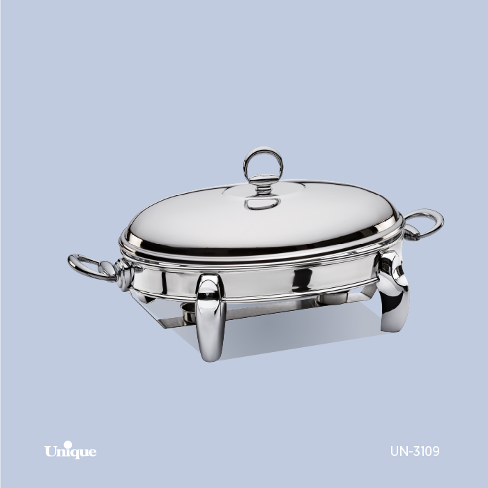 سوفله بیضی متوسط برند یونیک Unique کد UN-3109 مدل پافیلی کروم