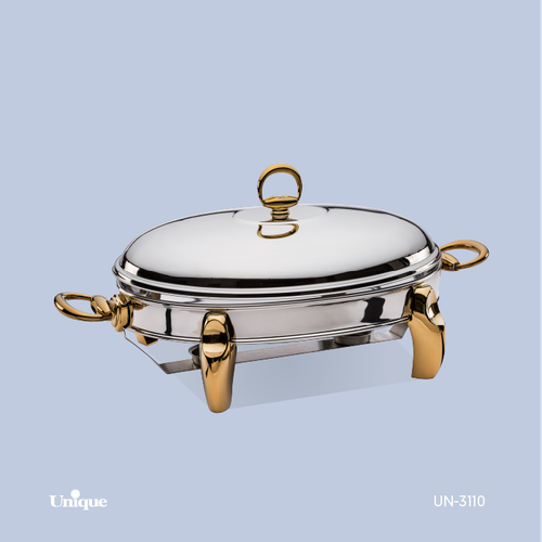 سوفله بیضی متوسط برند یونیک Unique کد UN-3110 مدل پافیلی طلایی