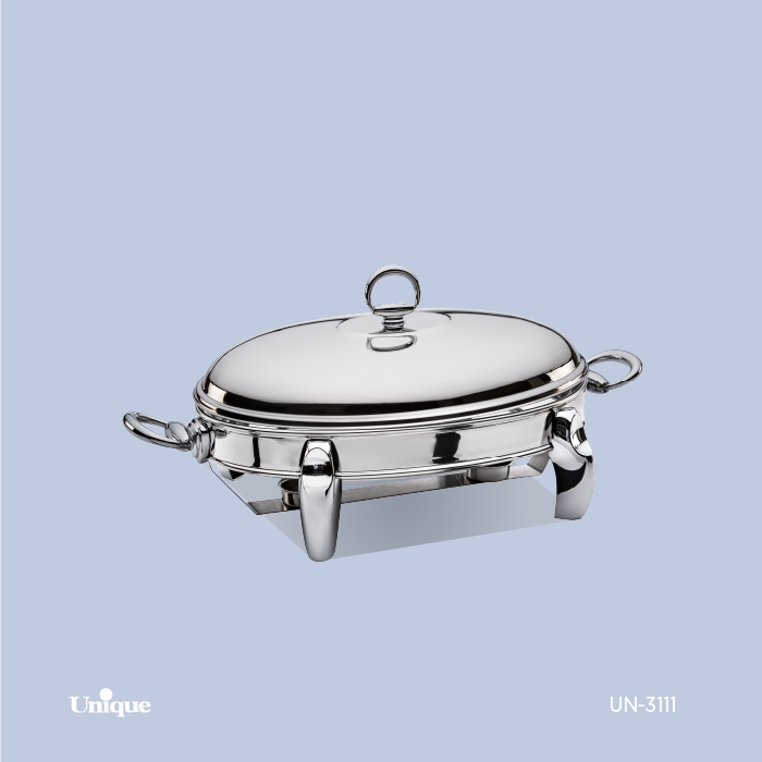 سوفله بیضی کوچک برند یونیک Unique کد UN-3111 مدل پافیلی کروم