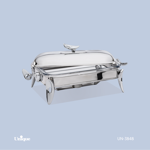 سوفله مستطیل متوسط برند یونیک Unique کد UN-3848 مدل قایقی کروم