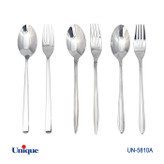سرویس قاشق و چنگال غذاخوری 6 نفره برند یونیک Unique کد UN-5810 جنس استیل