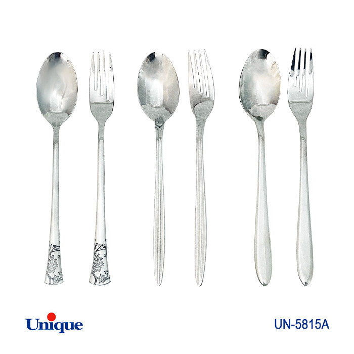 سرویس قاشق و چنگال برند یونیک Unique کد UN-5815 جنس استیل