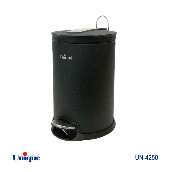 سطل زباله 14 لیتر برند یونیک Unique کد UN-4250 رنگ مشکی