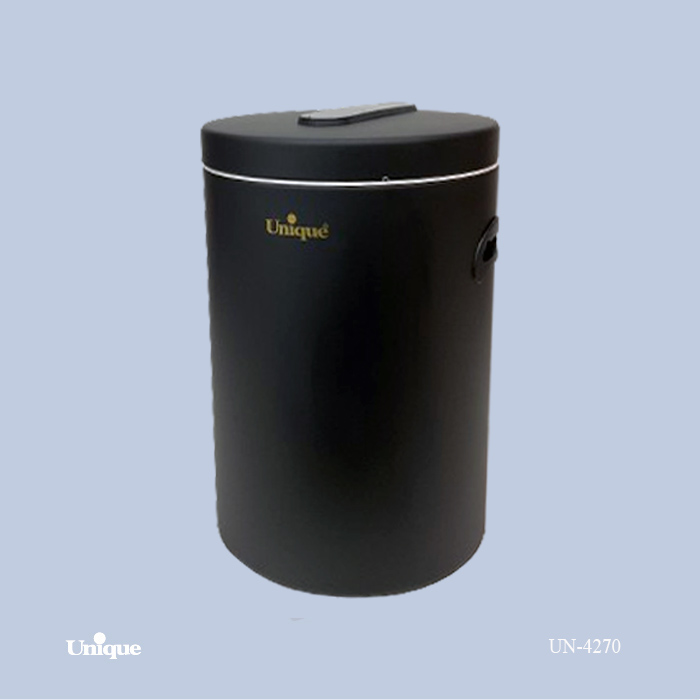 سطل برنج 14 کیلویی برند یونیک Unique کد UN-4270 بدون پیمانه جنس استیل رنگ مشکی