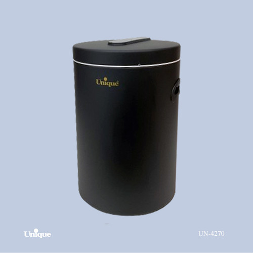 سطل برنج 14 کیلویی برند یونیک Unique کد UN-4270 بدون پیمانه جنس استیل رنگ مشکی