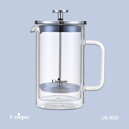 لیوان فرنچ پرس برند یونیک Unique کد UN-3025 ظرفیت 600 میلی لیتر
