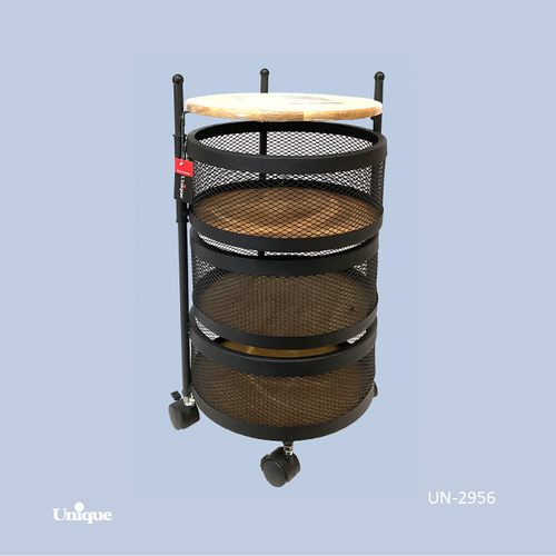سبد سیب زمینی پیاز 3 طبقه برند یونیک Unique کد UN-2956 مدل توری گرد