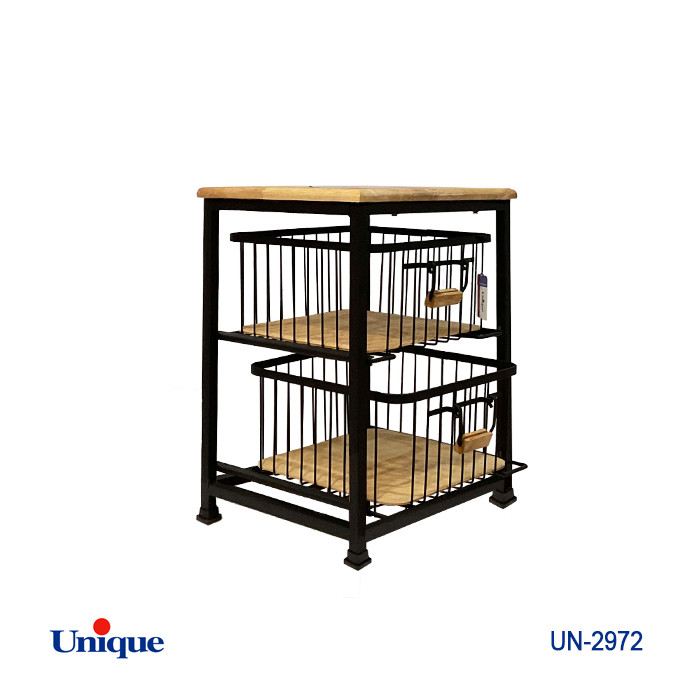 سبد سیب زمینی پیاز 2 طبقه برند یونیک Unique کد UN-2972 مدل کشویی
