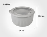 ست 3 کاسه درب دار برند لیمون limon کد 2233 گرد مدل شیاردار