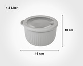 ست 3 کاسه درب دار برند لیمون limon کد 2233 گرد مدل شیاردار