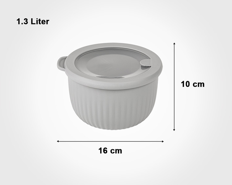 ست 3 کاسه درب دار برند لیمون limon کد 2233 گرد مدل شیاردار