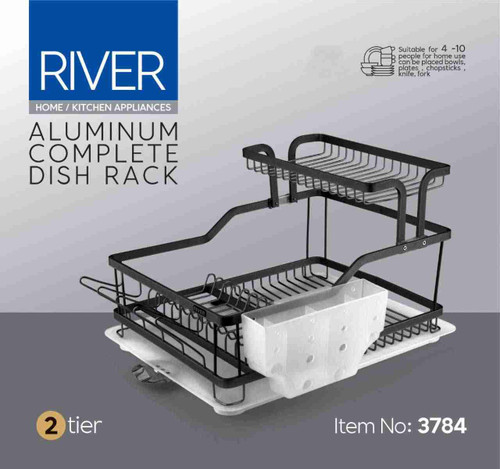 جاظرفی آبچکان 1.5 طبقه برند ریور River کد 3784 جنس آلومینیومی رنگ مشکی آنادایز