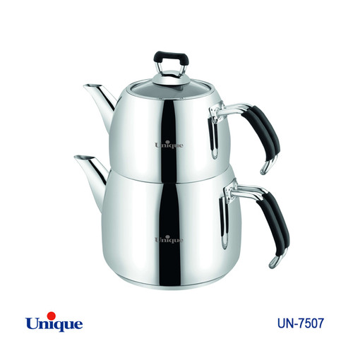 کتری و قوری استیل برند یونیک Unique کد UN-7507 ظرفیت 2.1 لیتری مدل ترک