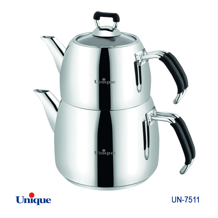 کتری و قوری استیل برند یونیک Unique کد UN-7511 ظرفیت 3 لیتری مدل ترک