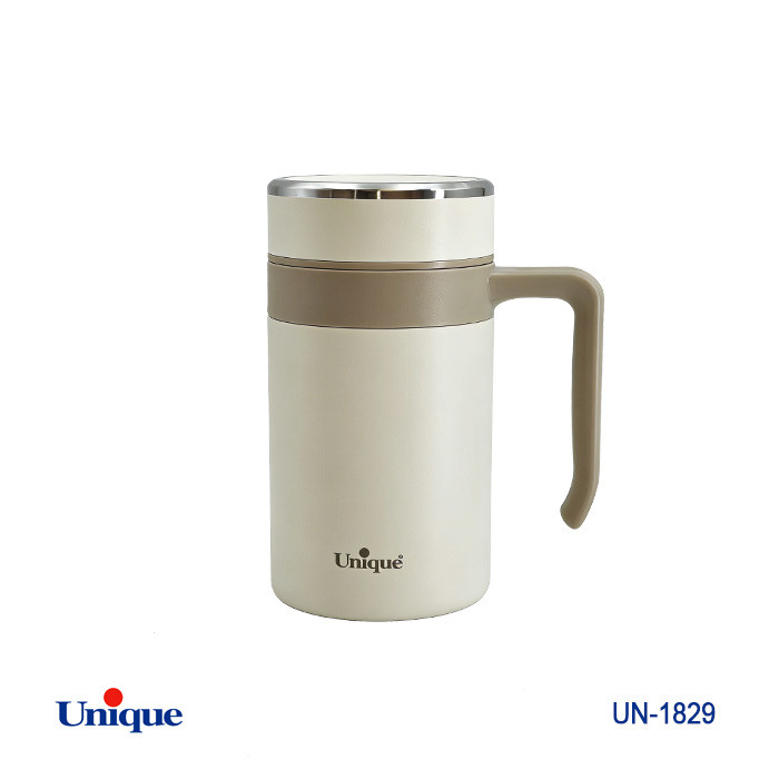 ماگ استیل برند یونیک Unique کد UN-1829 ظرفیت 450 میلی لیتر دسته باکالیت