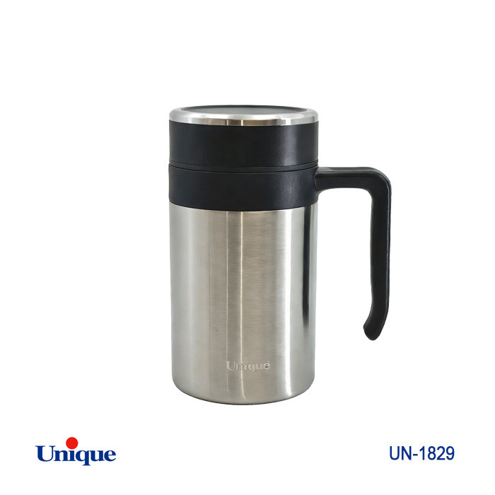 ماگ استیل برند یونیک Unique کد UN-1829 ظرفیت 450 میلی لیتر دسته باکالیت