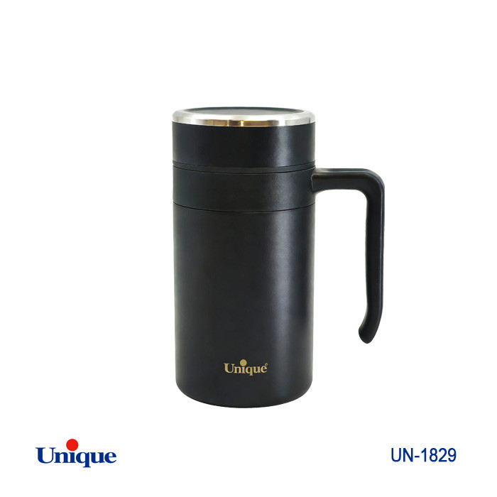 ماگ استیل برند یونیک Unique کد UN-1829 ظرفیت 450 میلی لیتر دسته باکالیت