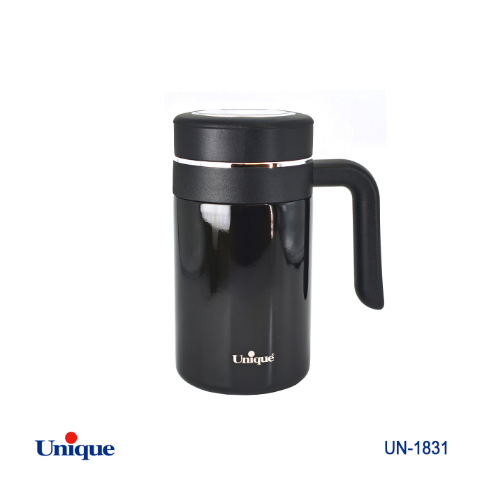 ماگ استیل برند یونیک Unique کد UN-1831 ظرفیت 450 میلی لیتر دسته باکالیت