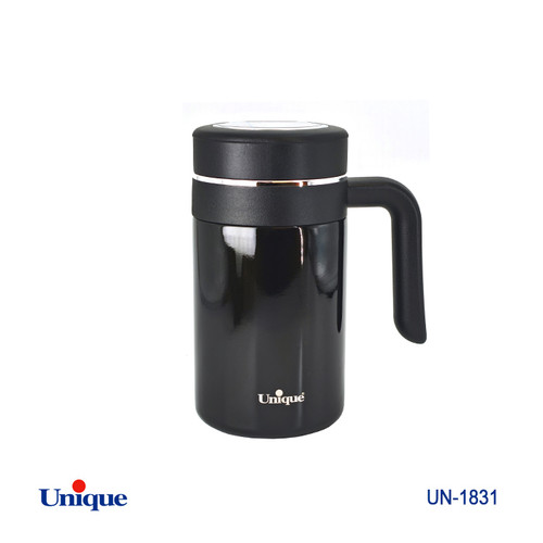 ماگ استیل برند یونیک Unique کد UN-1831 ظرفیت 450 میلی لیتر دسته باکالیت