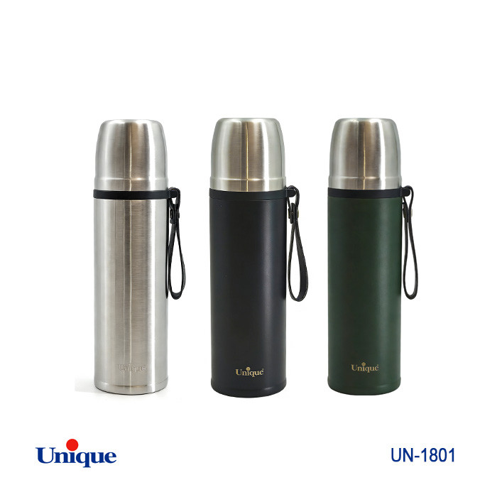 فلاکس استیل 0.460 لیتری بدون شیشه برند یونیک Unique کد UN-1801 مدل قلمی