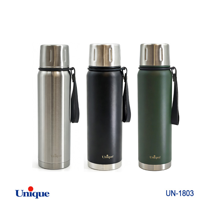 فلاکس استیل 750 میلی لیتری بدون شیشه برند یونیک Unique کد UN-1803 مدل قلمی